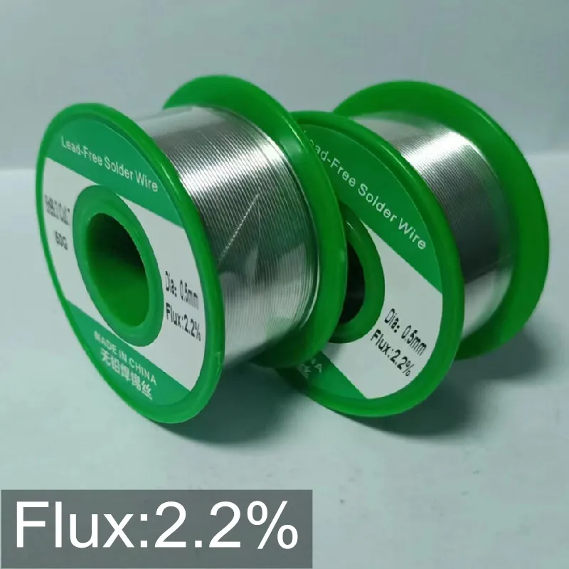 50g/roll lead-free environmentally friendly soldering wire flux 2.2% tin wire 99.3% copper 0.7 high-purity 0.5mm soldering wire