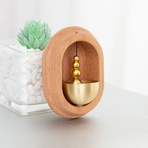 Doorbell with Dopamine Effect, Magnetic Doorbell, Copper Bell Pendant, Entry Reminder, Magnetic Bell, Housewarming Gift Decorati