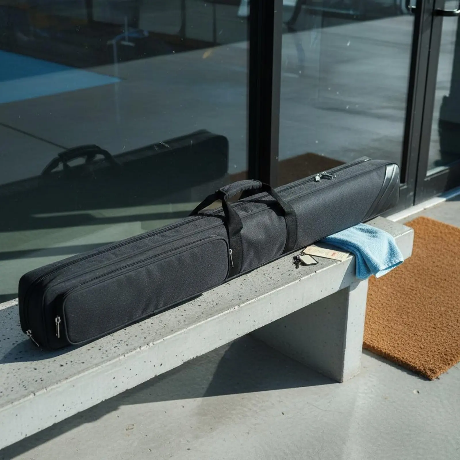 

Чехол для кия 3/4 с разделителем, удобный захват, чехол для кия 1/2 с разделителем, сумка для хранения снукерного кия, внешний карман, спортивный аксессуар для путешествий