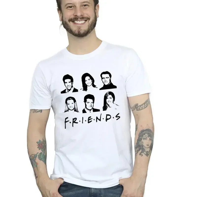 Friends Men's Faces Logo T-Shirt
