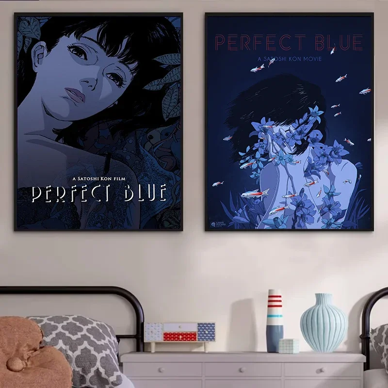 Anime Kon Satoshi Perfect Blue Posters Aesthetic Manga Comic Movie Canvas Painting Wall Art Prints Kawaii Kids Room Home Decor