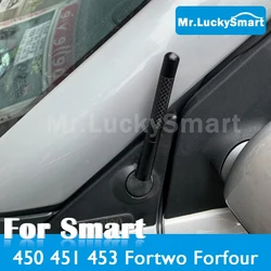 Car Radio FM Antenna Cover 12cm 4.7 inch Carbon Fiber Decor Case For Smart Fortwo Forfour 450 451 453 Car Accessories