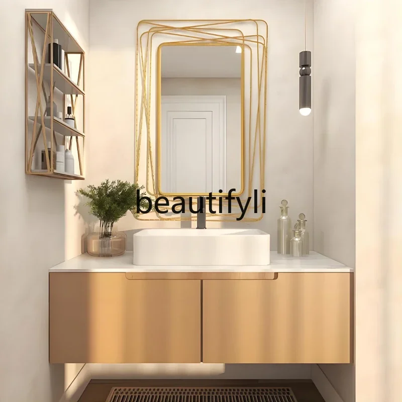Makeup mirror dormitory paste storage folding circular arc wash basin mirror waterproof mirror