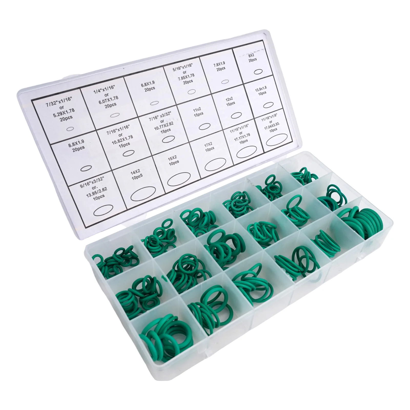 18 Sizes O-rings Seal Set Sealing Ring With Plastic Case 18 Sizes HNBR Parts For Car Air Conditioning 18 Sizes
