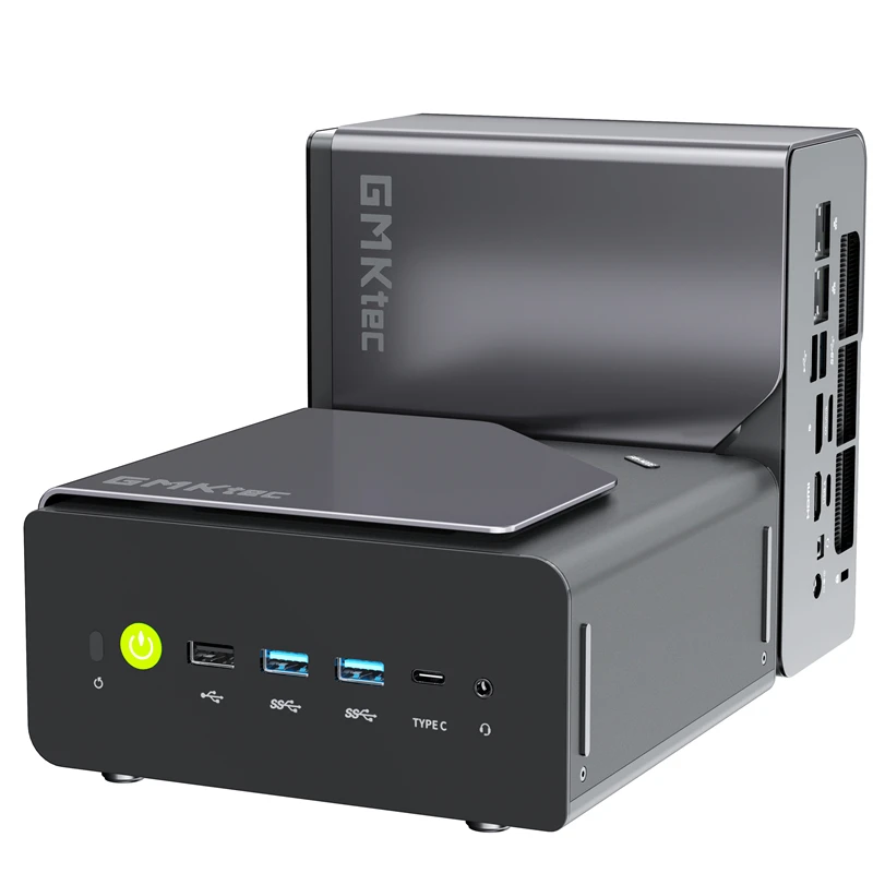 GMKtec NucBox K12 Игровой мини-ПК AMD Ryzen 7 H 255 OCuLink USB4 2 * DDR5 3 * PCIe 2 * 2,5G LAN RGB Настольный компьютер Windows 11 WiFi6E