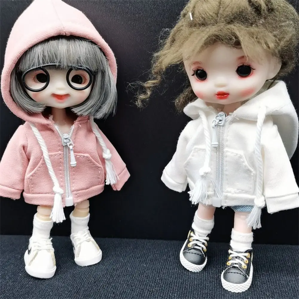 Children Gift Casual Wear Ob11 Baby Coat Handmade Zipper Jacket Obitsu11 Hoodie Play House Fashionable Doll Clothes 1/12 Bjd