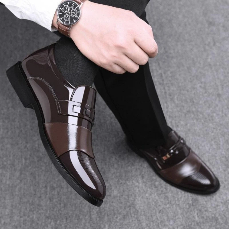 Mode Business Jurk Mannen Schoenen Formele Slip On Jurk Schoenen Heren Oxfords Schoenen Hoge Kwaliteit Leren Schoenen Voor Mannen Loafers