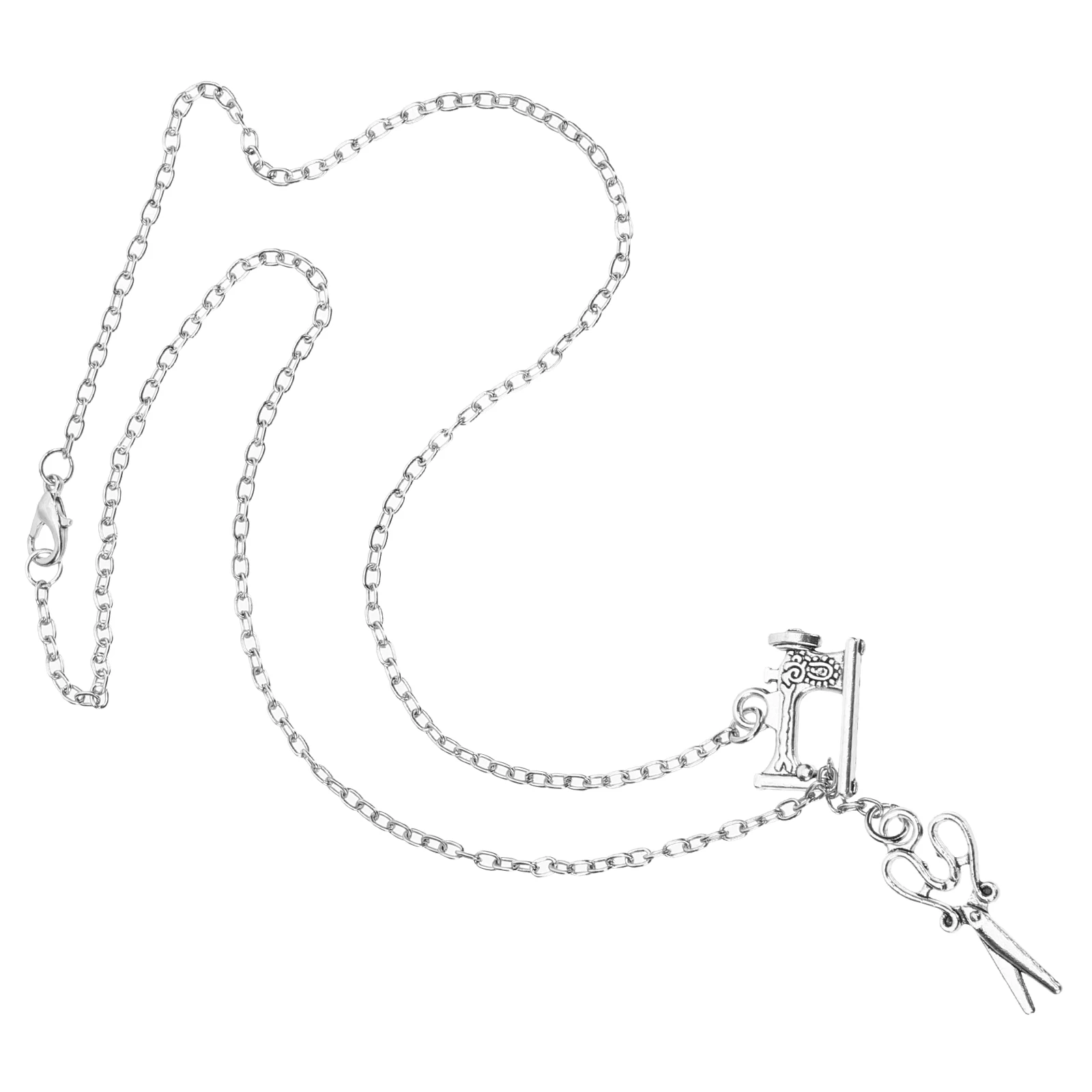 

Retro Scissors Necklace Creative Pendant Necklaces for Women Fashion Gifts Tailor Sewing Machine Alloy Chain Jewelry