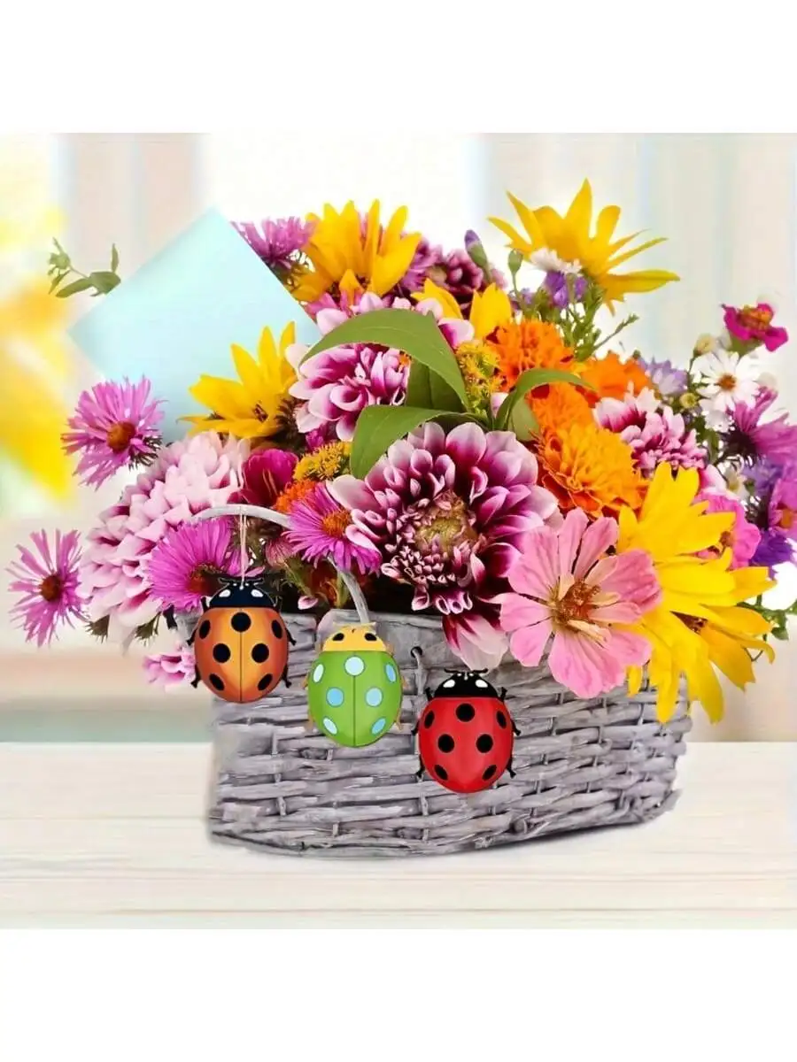 10/20 قطعة الخنفساء الخشبية DIY تصميم الربيع الصيف الديكور للرسم ، الحشرات خشبية فارغة لم تنته لوحة خشبية مستديرة O