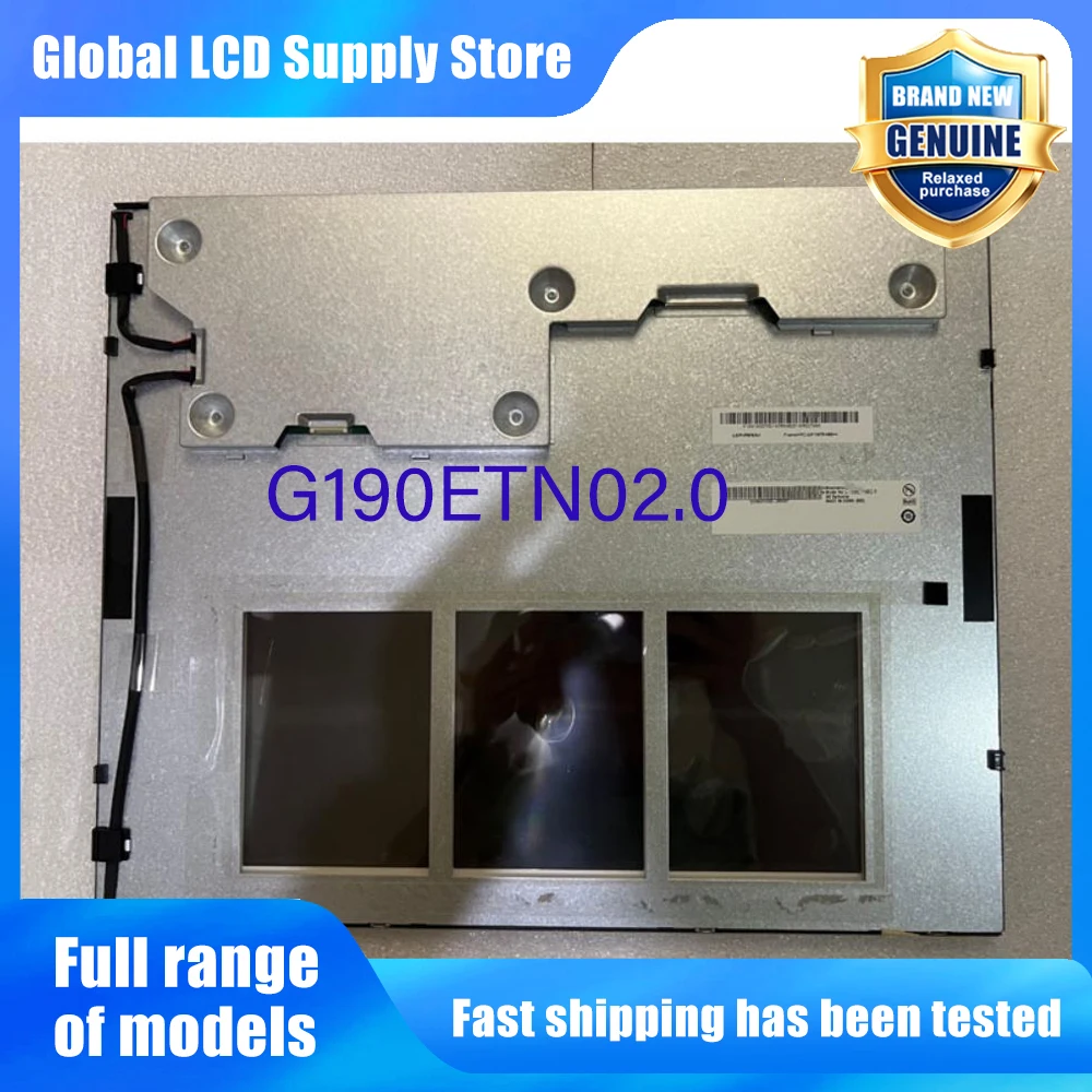 G190ETN02.0 19.0 Inch Industrial LCD Display Screen Panel Original for 30 Pins Brand New Fully Tested