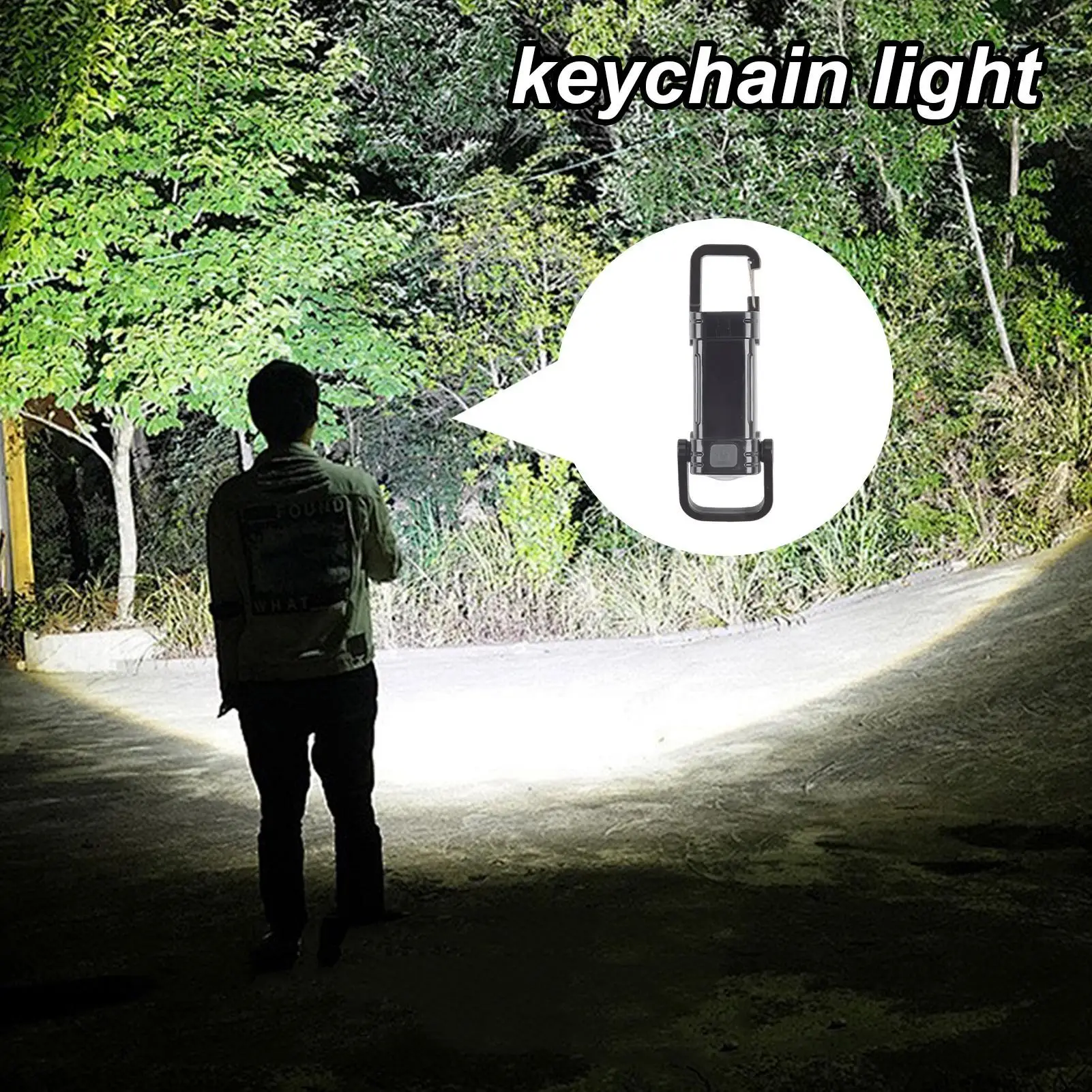 Keychain Flashlight Portable Dimmable Lamp Rechargeable LED Keychain Light For Camping Running Night Work Outdoor Dorm College