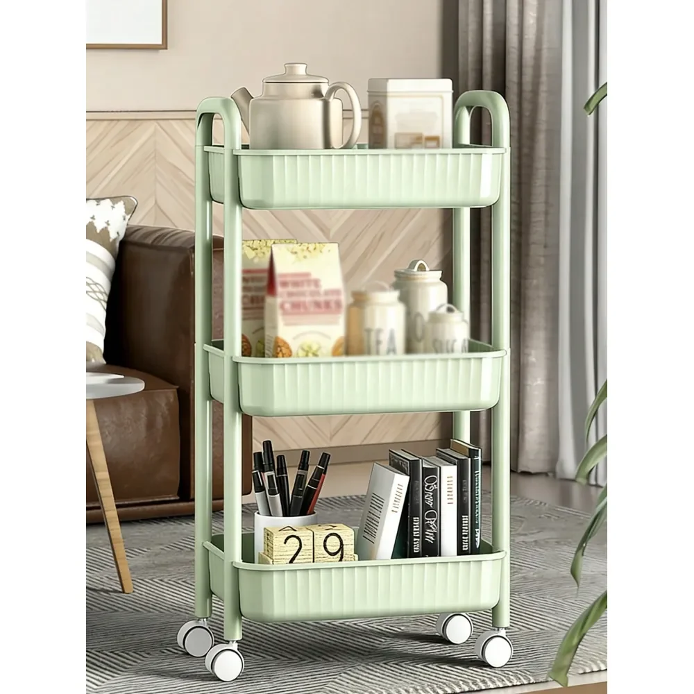 

Kitchen Island And Cart Kitchen OrganizersMobile Storage Cart, Hollow Basket Design, Multipurpose Shelving Unit For Kitchen, Bat