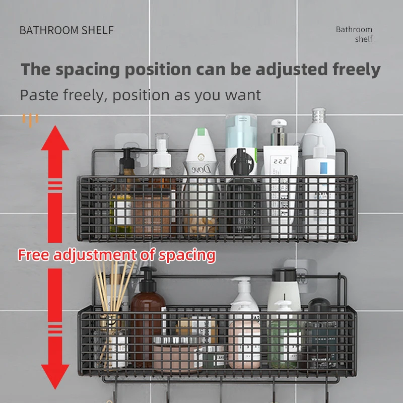 Bathroom Storage Rack Bathroom Shelf Wall Mounted Corner Storage Shelves Punch-free Toilet Rack Bathroom Organizer