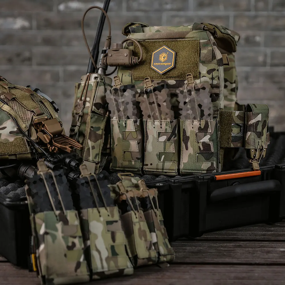 

Тактический подсумок Emersongear V-Edge для двух пистолетных магазинов, легкий, быстросъемный, для охоты и тренировок, нейлон, EM9723