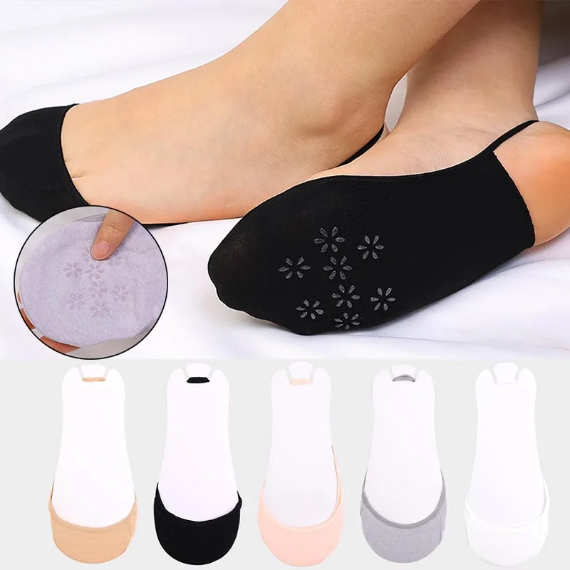 

Fashion Spring and Summer Non-slip High Heels Invisible Shallow Forefoot Half Socks Women's Ship Socks Cotton Socks