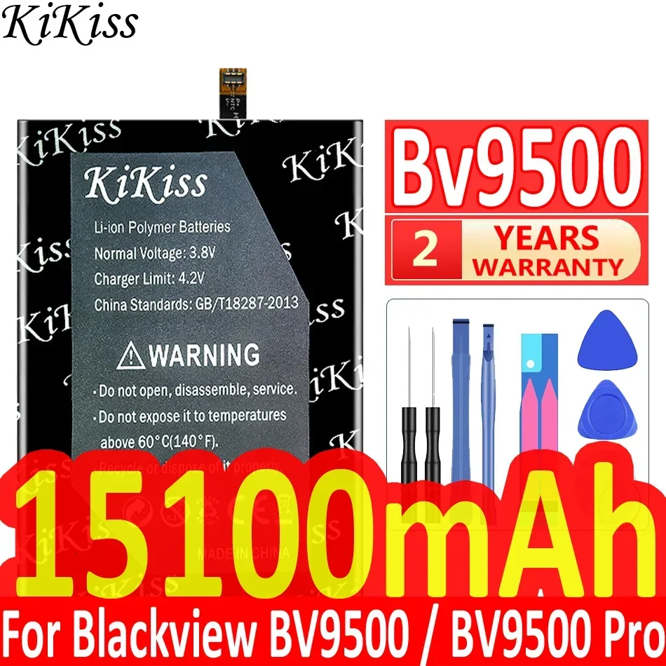 キキス-Blackview用バッテリー,bv 9500,bv9500 pro,bv9500pro,mt6763t,536380, 15100mah