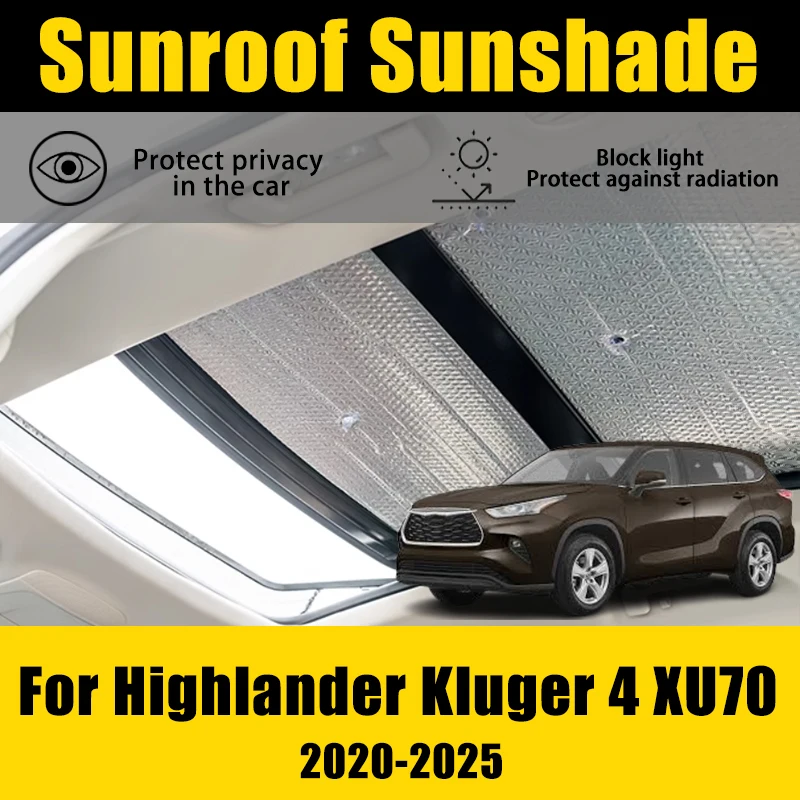 

2PCS Car Sunroof Sunshades For Toyota Highlander Kluger 4 XU70 70 2020 2021 2022 2023 2024 2025 Covers Block Anti-UV Accessories