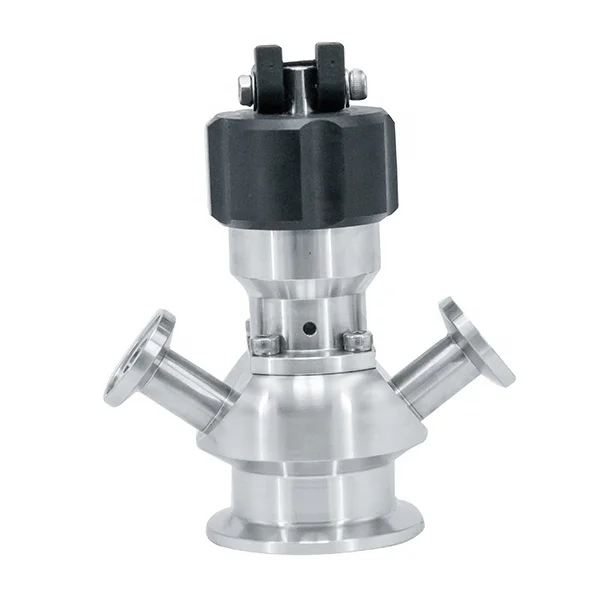 sanitary Stainless steel Sample valve SS316 aseptic clamp pneumatic sampling valve with handle