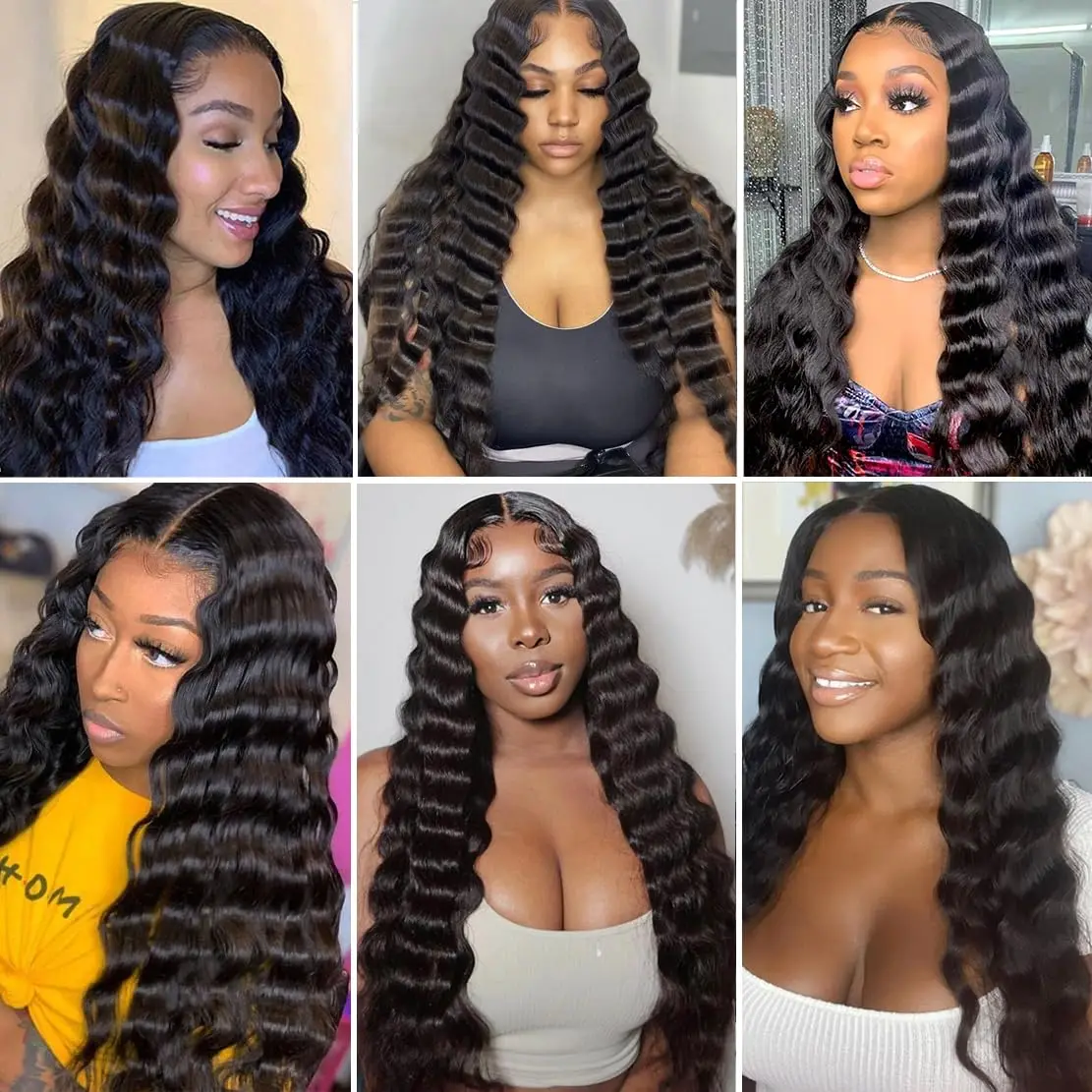 16A Loose Waves Wig Human Hair Bundles 30 Inch Brazilian Unprocessed Human Hair Virgin 3/4 Pcs Deep Wave Bundles Hair Extensions