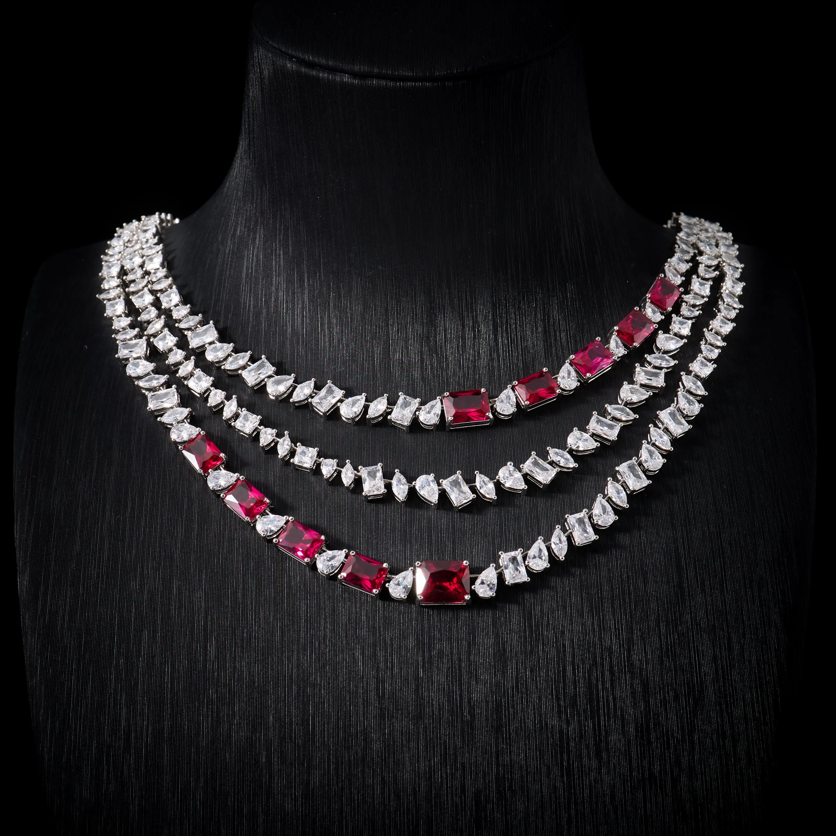 IN JEWELIFE  00052 Necklace Sets for Women cubic zirconia Bridal Pearl Jewellery Set Dubai Saudi Party Engagement Accessory