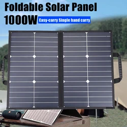 50W-1000W Foldable Solar Panel Outdoor Solar Power Station Portable Generator Charger 18V for Phone RV Car Boat Caravan Camping