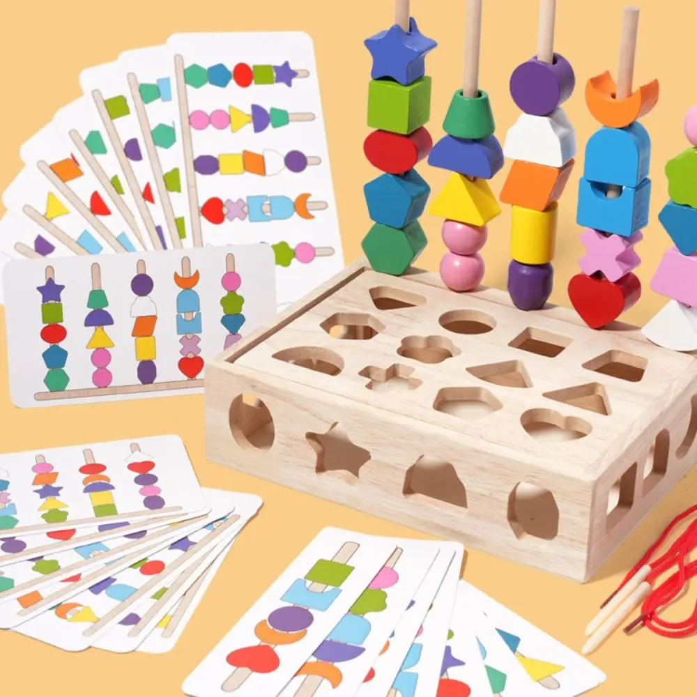 Geometrische Farbe Form Erkenntnis Spielzeug Interaktive Herausforderungen Form Passenden Brettspiel Montessori Tragbare