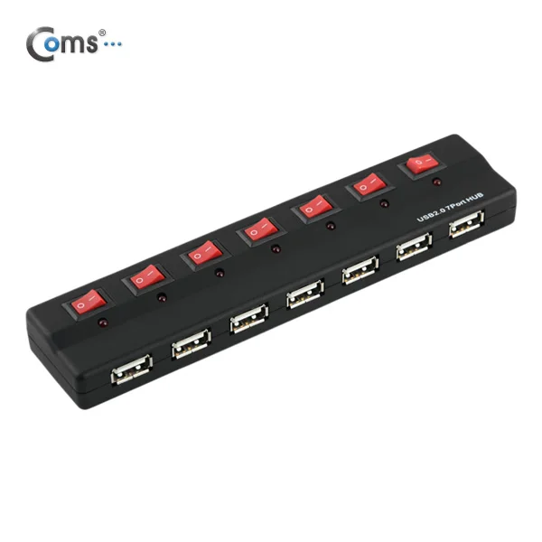 Coms U9291 USB 2.0 7port hub (individual switch) 7port