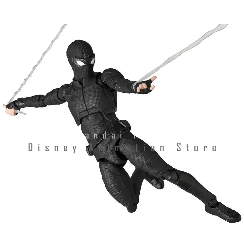 MAFEX 100% Original traje de guerra sigiloso de Spiderman, figura de acción de Anime, modelo coleccionable, juguete de decoración, regalo para niños, en Stock, 125