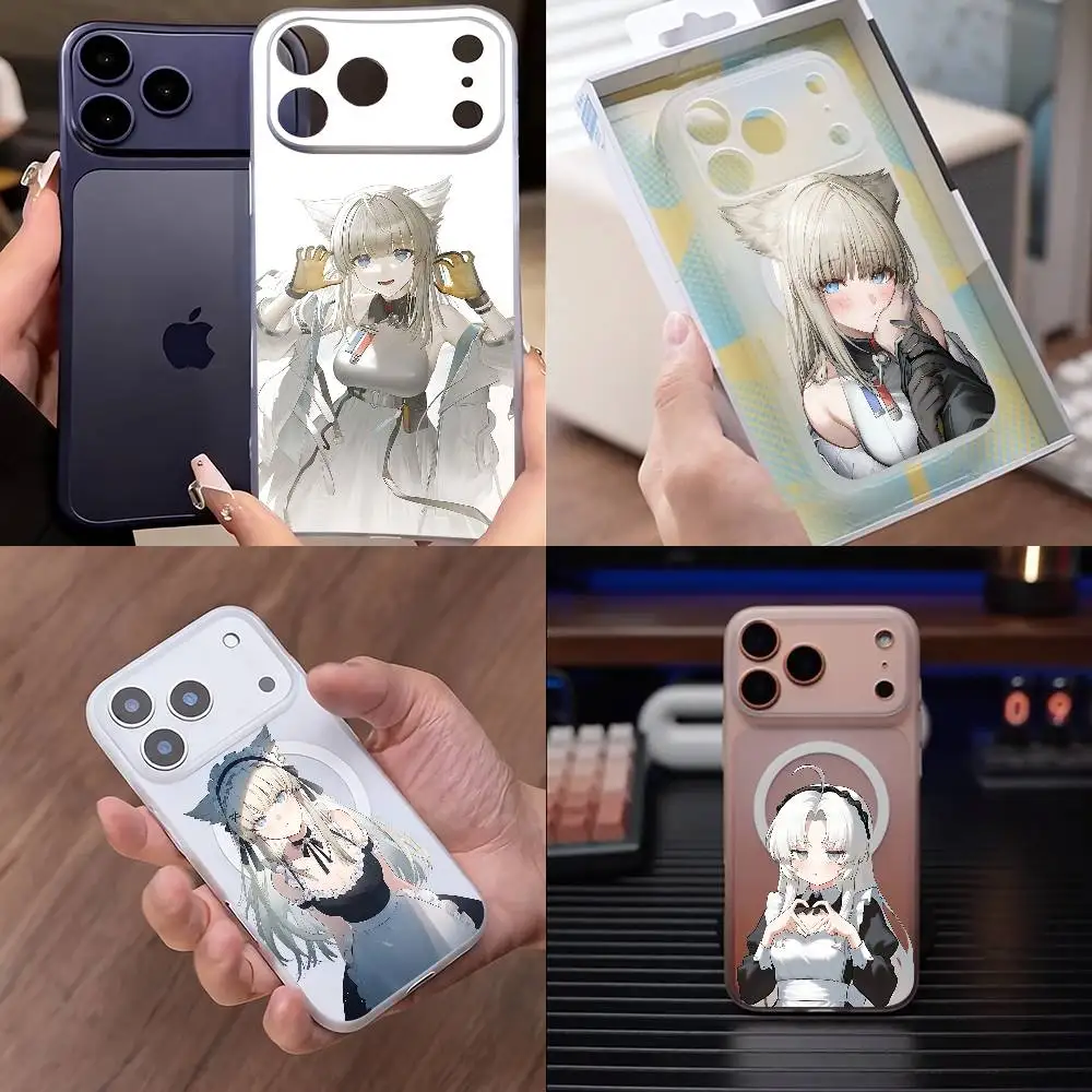 

A-Arknights E-Endfield Perlica Case For iPhone 12,16,11,14,13,17,15,Plus,E,Pro,Max,Air,Mini Wireless Charge Magnetic Frosted