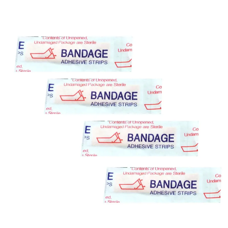 100pcs/set Mini 4*1cm Band Aid Skin Patch for Incised Wound Plasters First Aid Strips Dressing Tape Adhesive Woundplast