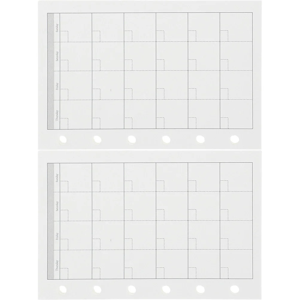 

2 set 2 Sets Thick Loose Leaf Notepad Refill Paper Smooth Writing Sheets For Spiral Notebooks Handheld Journals Students