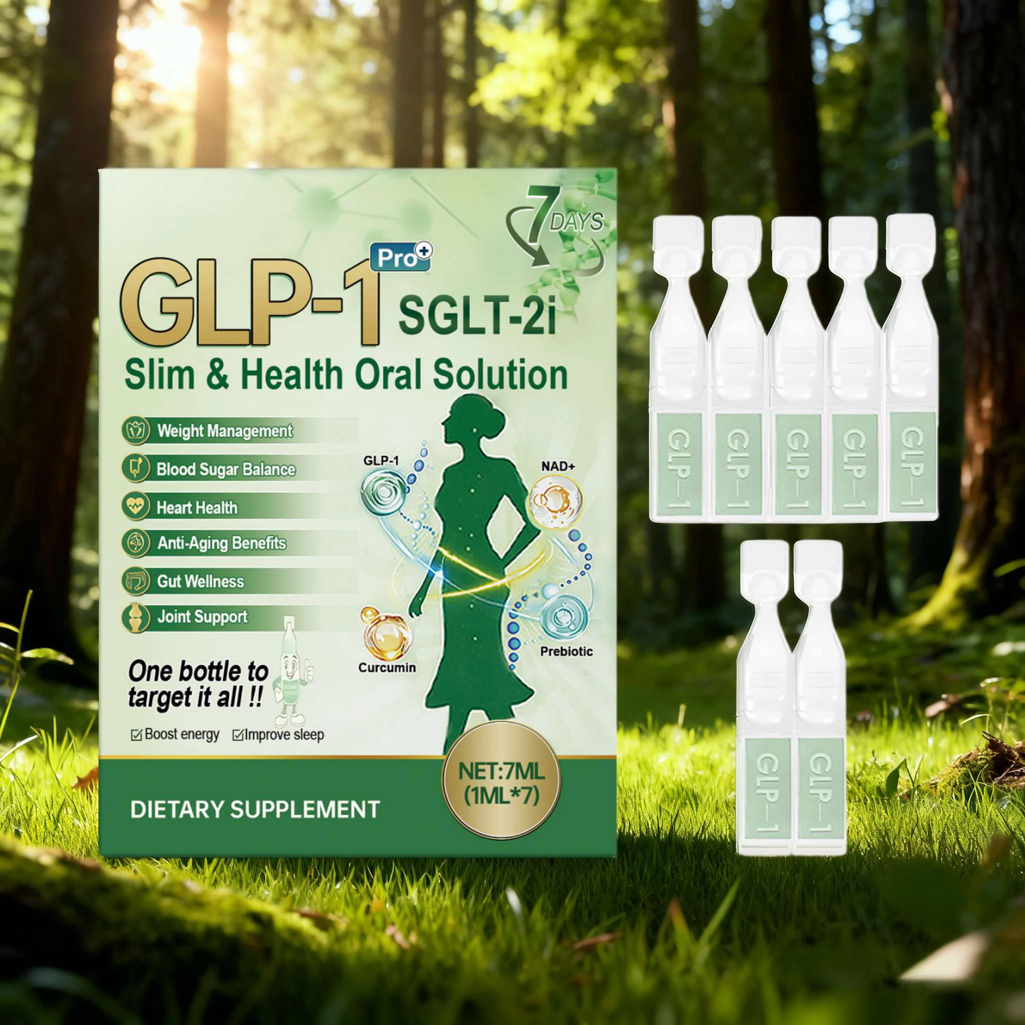 

Glp-1 Body Care Drops Weight Management Stimulate Metabolism Assist Slimming down Accelerate Microcirculation Dietary Supplement