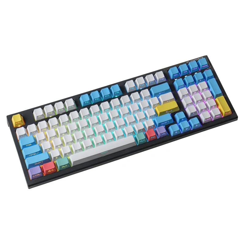 

Chalk Mengxin PBT Transparent Keycap Front/Side Engraving 87 104 75 98 68 100 Keys Mechanical Keyboard Suitable