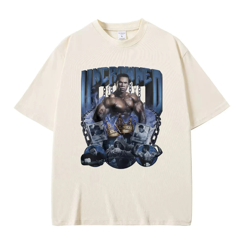 Uncrowned Kevin Levrone Pump Cover Graphic Print T Shirt Funny Men Women Fitness Gym Oversized Tshirt Male Pure Cotton T-shirts