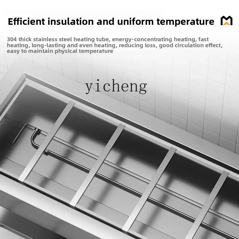 TQH tavolo isolante per fast food commerciale piccolo riscaldamento in acciaio inossidabile zuppa piscina piatto isolante camion mensa tavolo di vendita