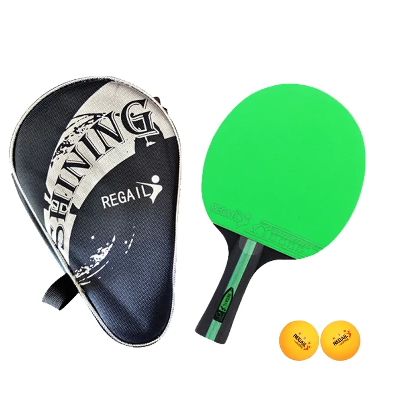 REGAIL1pcs Pure Colorful Racket Pimples In Rubber Professional Original Table Tennis Rackets 4-star Ping Pong at Paddle with Bag