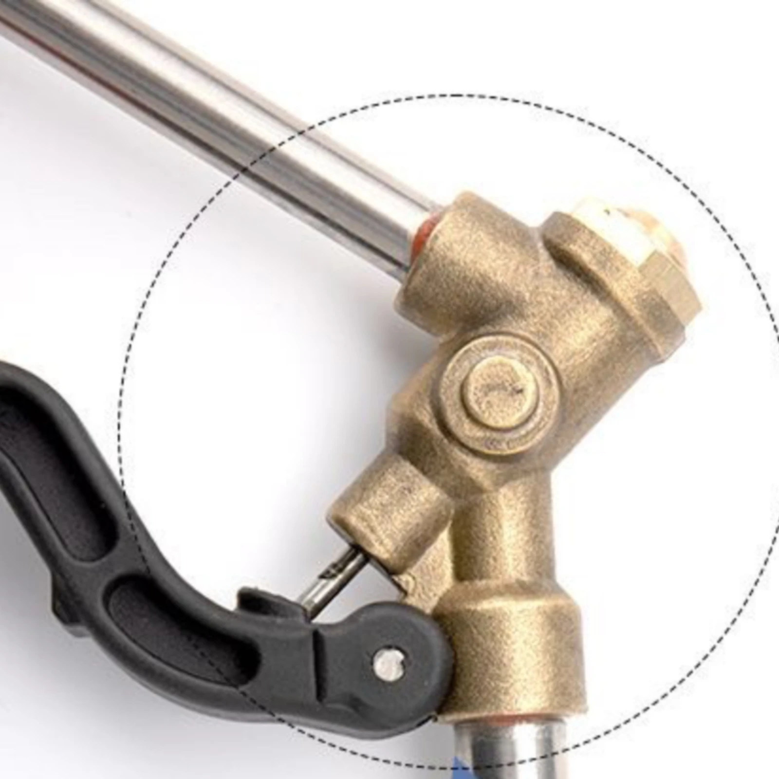 Water Valve Valve Core Threaded 3-Way Valve Valve Core Hardware Part Textured Finish Brass-Colored