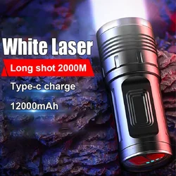 Ultra Powerful LED Flashlight Super Bright Spotlight Torch Rechargeable Zoom Flashlights White Laser High Power Lantren Camping