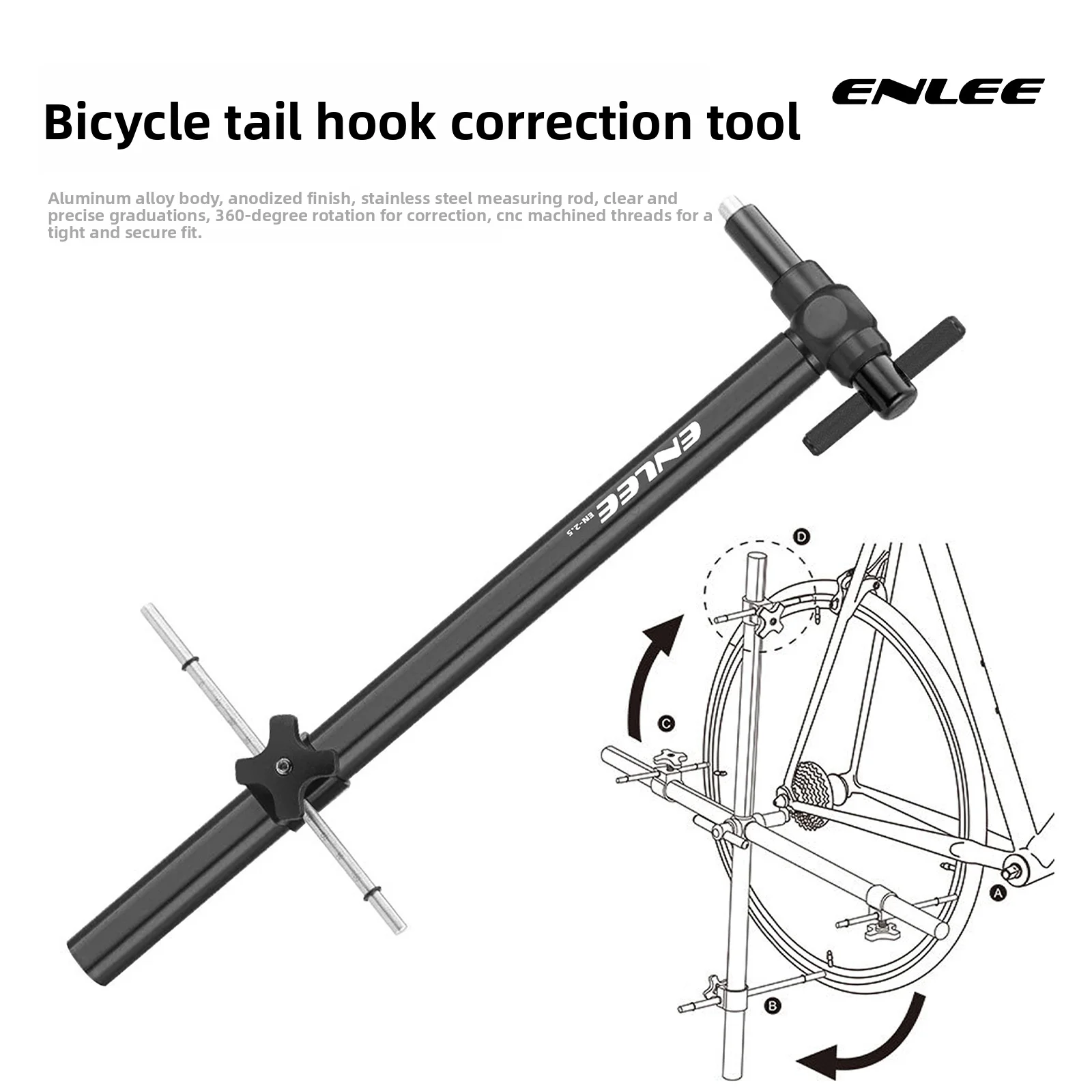 

Tail hook corrector, mountain bike tail hook corrector tool, rear suspension ear correction, repair and calibration device
