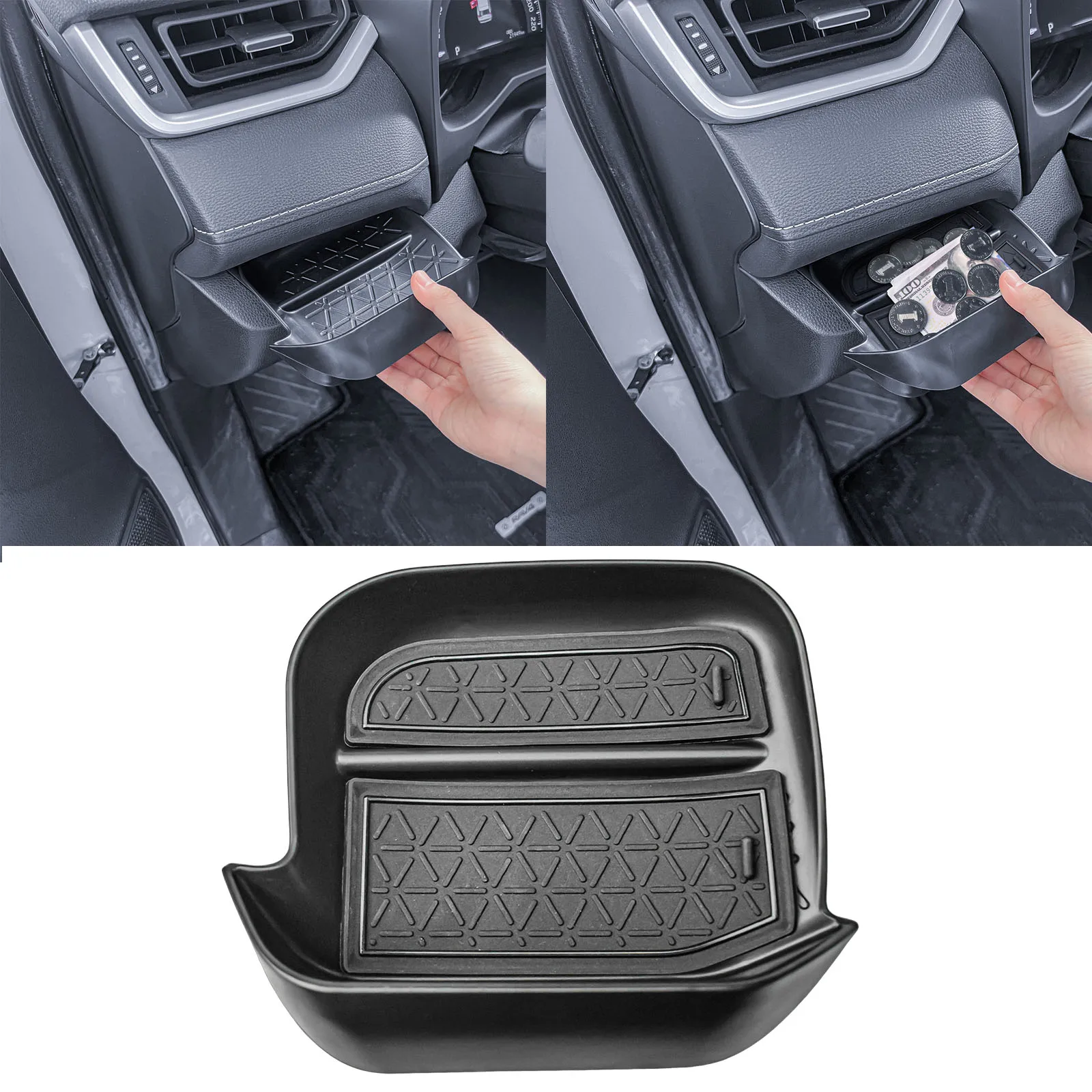 

HGWEI Driver's Drawer Storage Box for Toyota RAV4 2019-2025 Center Console Organizer Interior Drawer Storage Tray Accessories