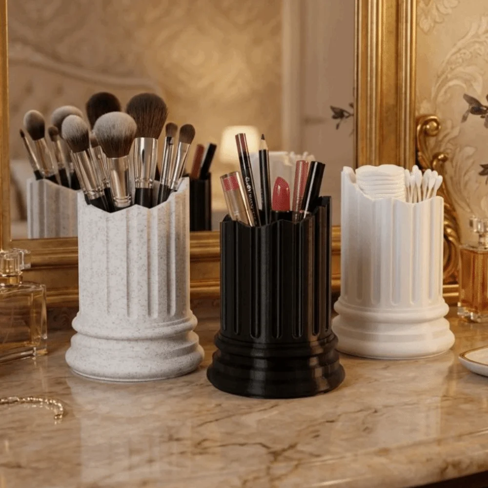 

Ancient Greek Style Roman Pillar Pen Holder Roman Column Storage Box Makeup Brush Storage Stone Pillar Irregular Pen Container