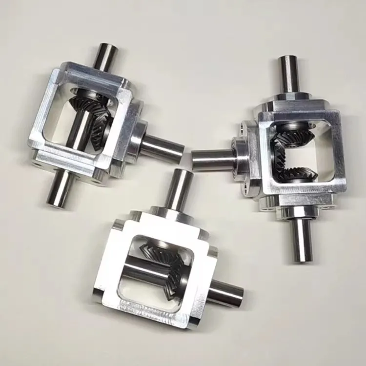 Small 1:1 T Type Cross Commutator Shaft Diameter 10mm Right Angle Drive Gearbox Bevel Gearbox Rotation