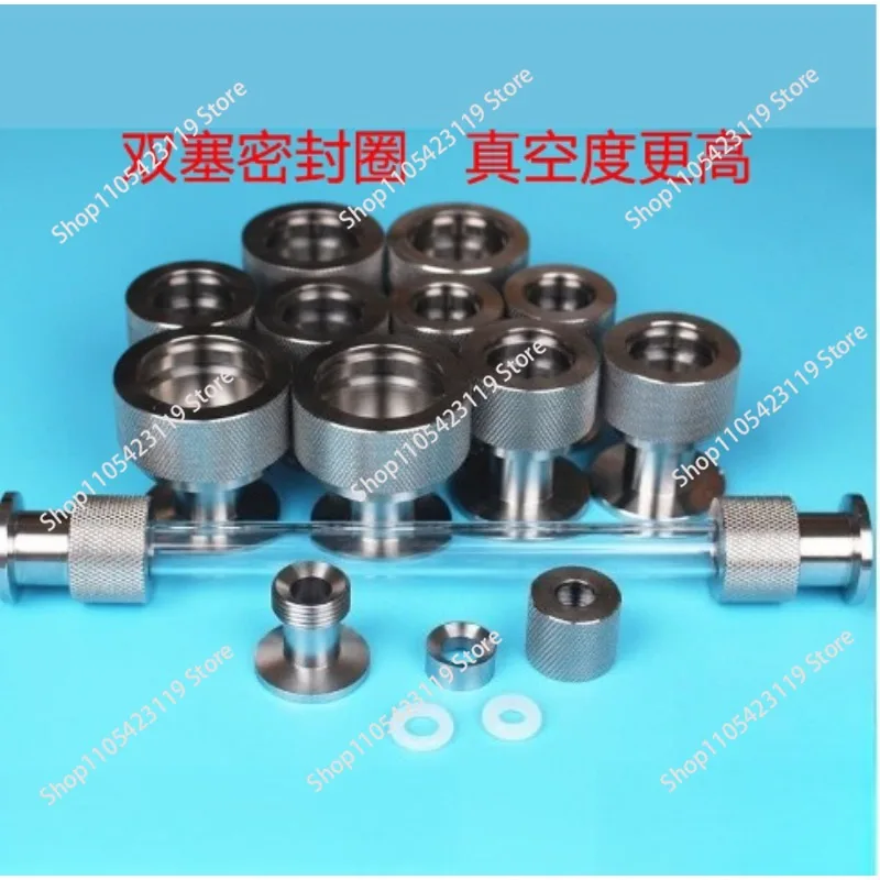 KF16/25 Stainless Steel Vacuum Gauge Joint Quartz Tube Seal Type Furnace Tube Sealer Flange Tube Plug