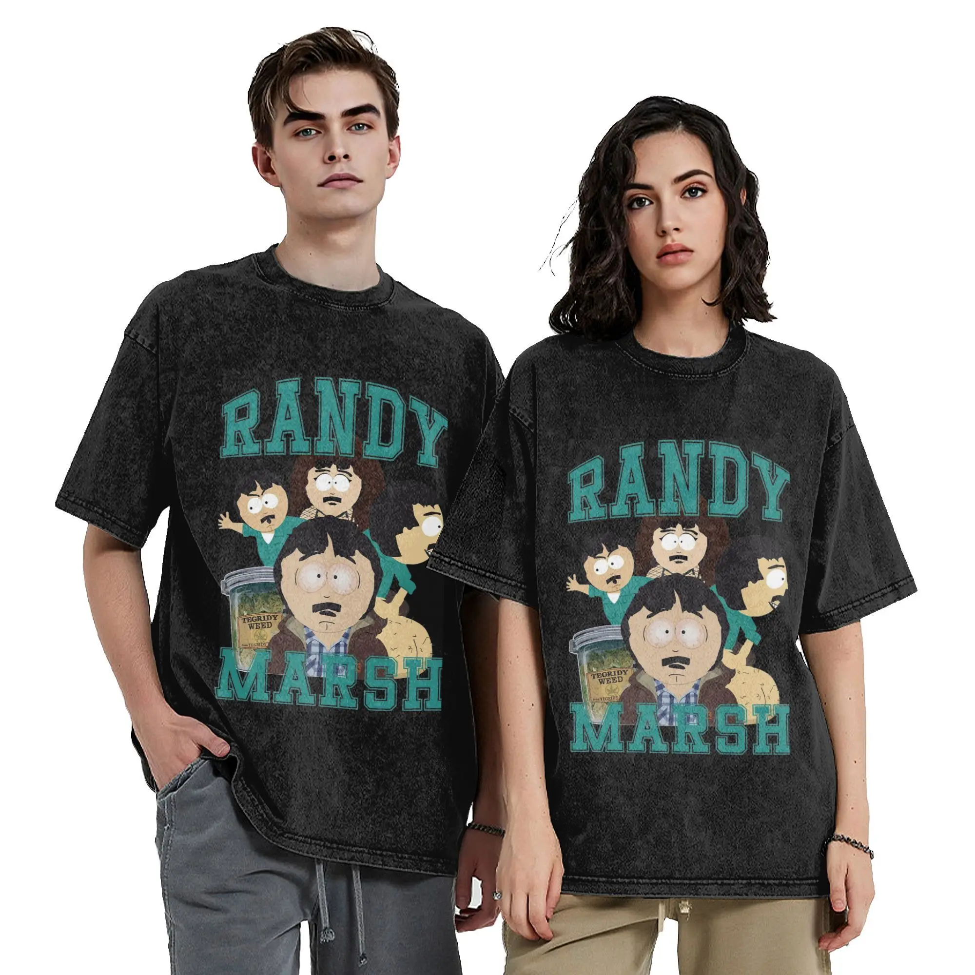 Randy Marsh Southparks Vintage Washed T Shirts Men Women's Pure Cotton Casual T-Shirts Crewneck  Tees Short Sleeve Tops 6XL