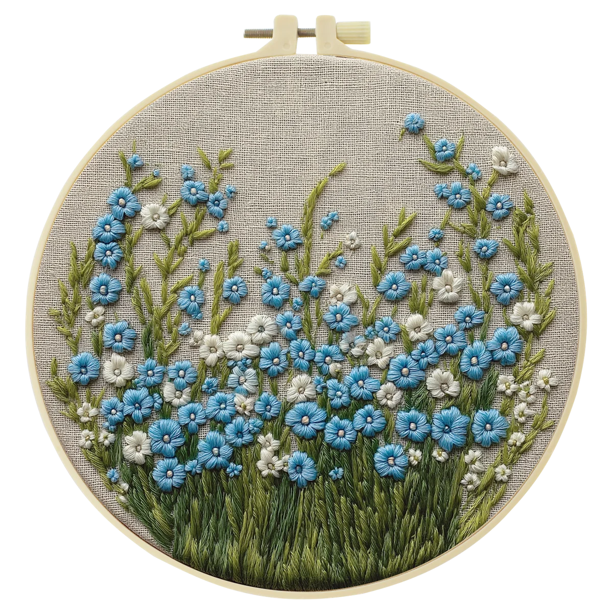 1 Stück 20X20CM/15X15CM 7,87/6,3 Zoll Stickerei-Starter-Kit DIY-Kit Heimdekoration, Blumen, Stickerei-Kit – Detail 5