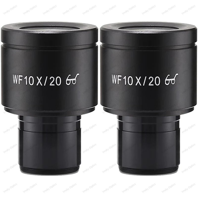 WF10X نقطة عين عالية مجهر مجال واسع عدسة مجال الرؤية 20 مللي متر تركيب العدسة 23.2 مللي متر للمجهر البيولوجي