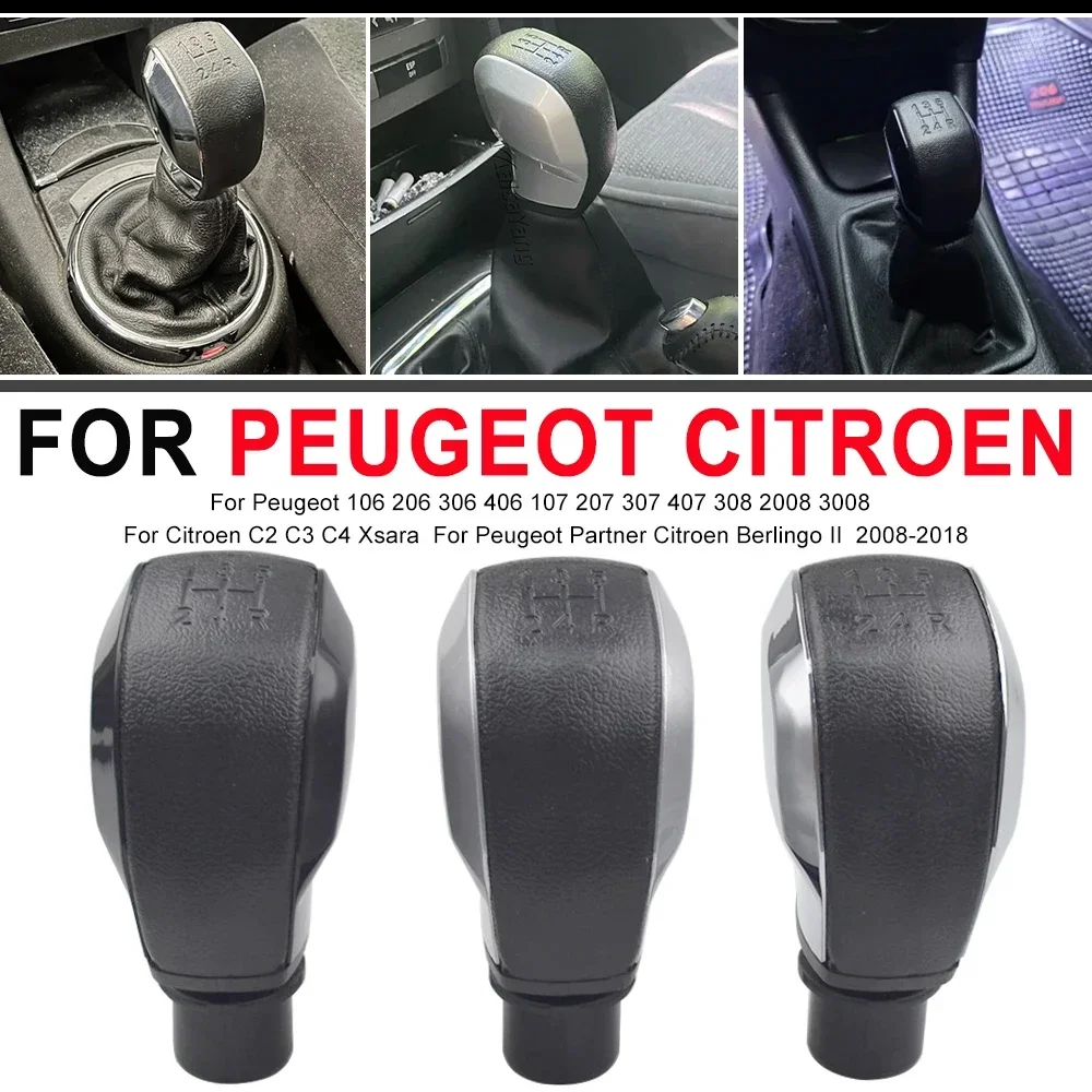 Manual Gear Shift Knob For PEUGEOT 106 206 306 406 107 207 307 407 301 308 2008 3008 CITROEN C2 C3 C4 SAXO XSARA PICASSO Xantia