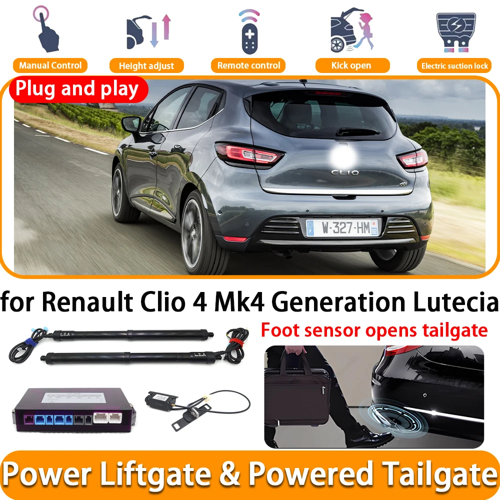 for Renault Clio 4 Mk4 Generation Lutecia Electric Automatic Powered Tailgate Power Liftgate System Plug and Play Trunk Lift Kit