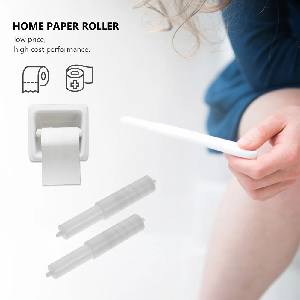 Hotel Embedded Roll Paper Box Spring Bracket Style Shaft Toilet Tissue Holder Stand