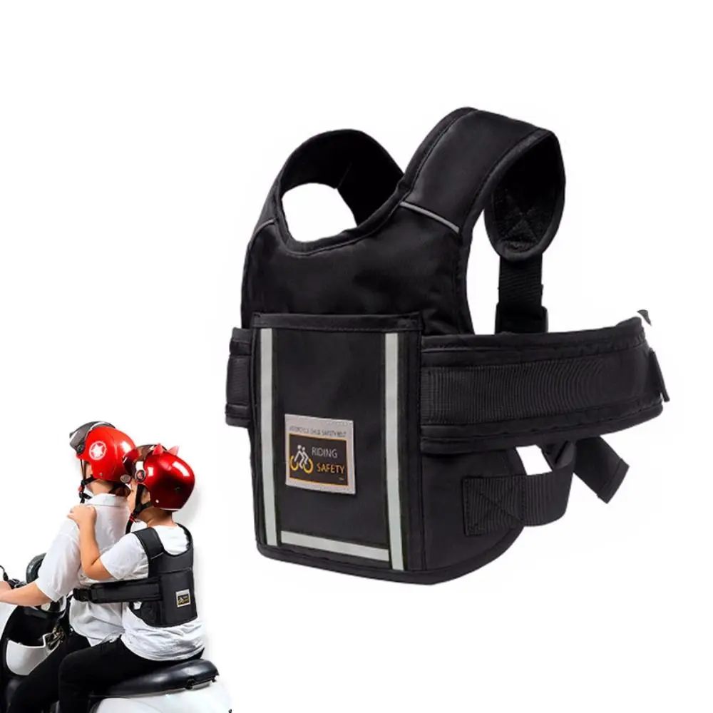 

Black Safety Riding Harness Adjustable Breathable Anti-Fall Harness Durable Reflective Safety Belt